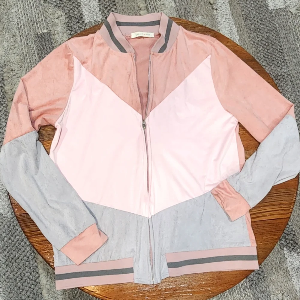 Colorblock Suede Jacket - Picture 4 of 5